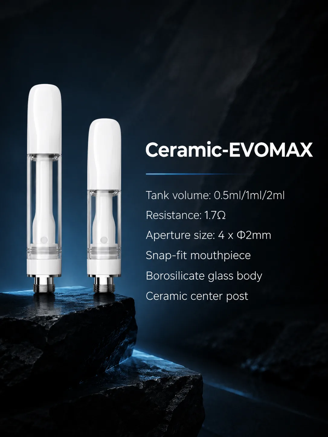 CCELL Ceramic EVOMAX cartridge mobile homepage hero