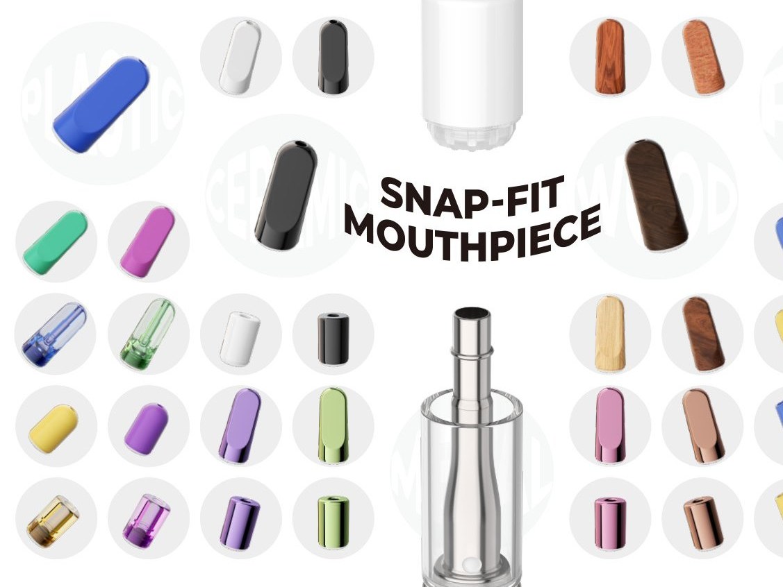 Snap-Fit Mouthpieces custom branding examples